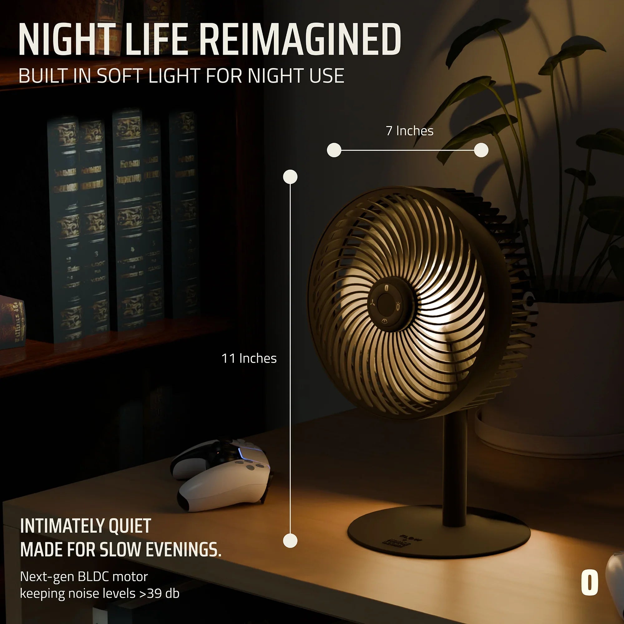 Flow Rechargeable High-Speed Desk Fan